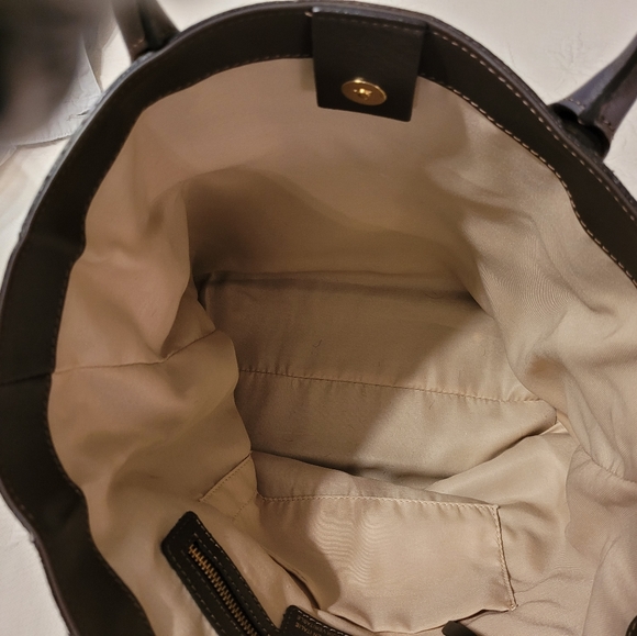 Lacucci Leopard Animal Print Calf Hair Leather Tote - Picture 6 of 7